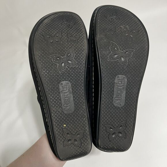 ALEGRIA PG Lite PEG146 Peggy Hibiscus Floral Leather Adjustable Slide Sandals 41 - Picture 7 of 8